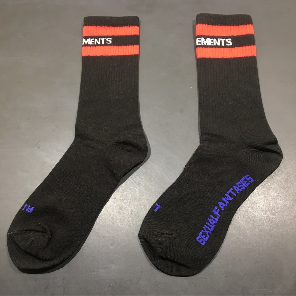 Vetements Socks Sexual Fantasies Black